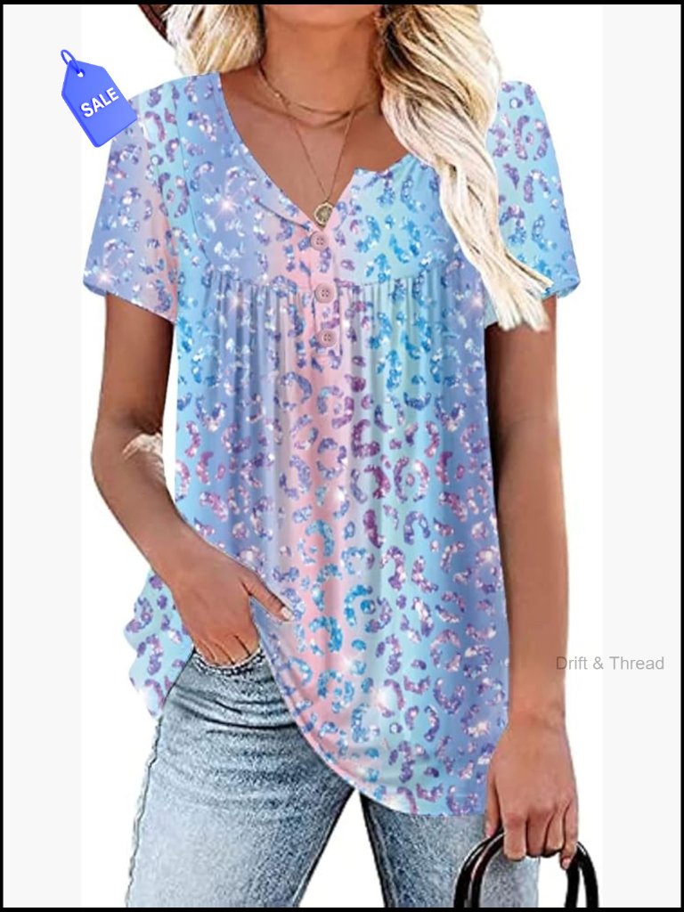 Womens Plus Size Short Sleeve Lace Pleated Tunic Blouse M-4xl